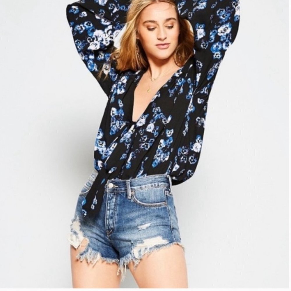 Intimately Free People Fourties Feel Boho Floral Bodysuit OB787384
